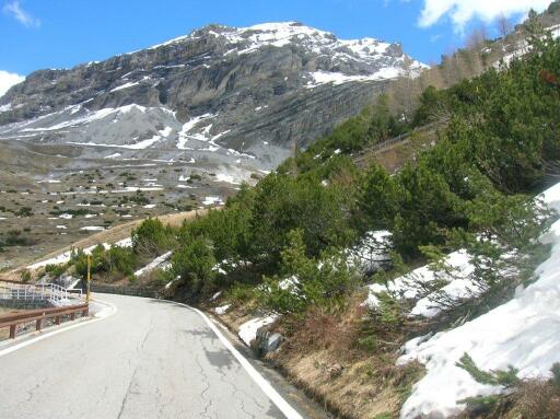 Passo stelvio haarspeldbochten zuidkant beklimming vanaf Bormio