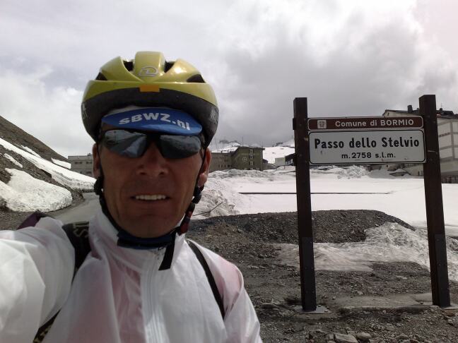 Passo dello Stelvio bord 2758 meter met Arie